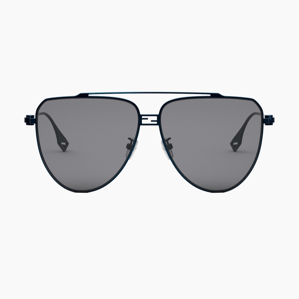 Fendi Blue and Gray Aviator Sunglasses
